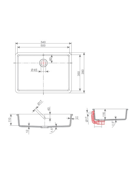 Umywalka łazienkowa solid surface Kolpa Kerrock Cheri 045