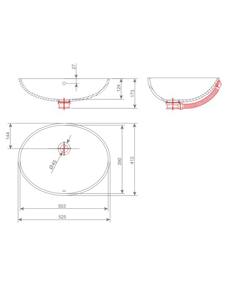 Umywalka łazienkowa solid surface Kolpa Kerrock Iva 032