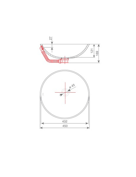 Umywalka łazienkowa solid surface Kolpa Kerrock Rondo 034