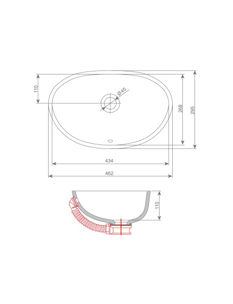 Umywalka łazienkowa solid surface Kolpa Kerrock Sara 040