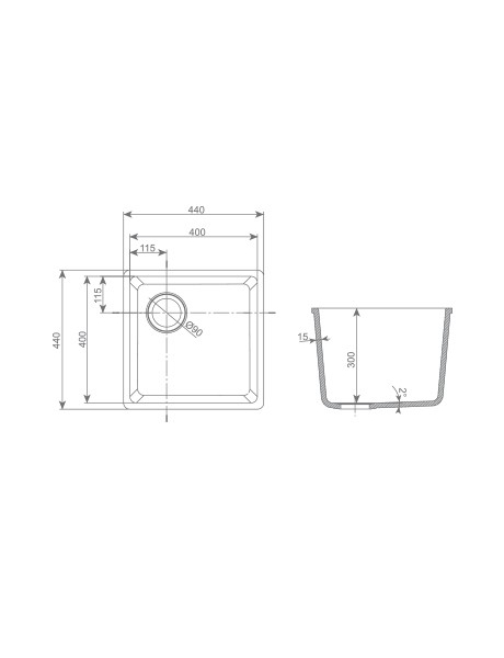 Zlewozmywak kuchenny solid surface Kolpa Kerrock Ava 058